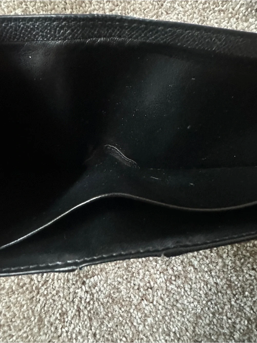 Coach Black Pebbled Leather Card Wallet